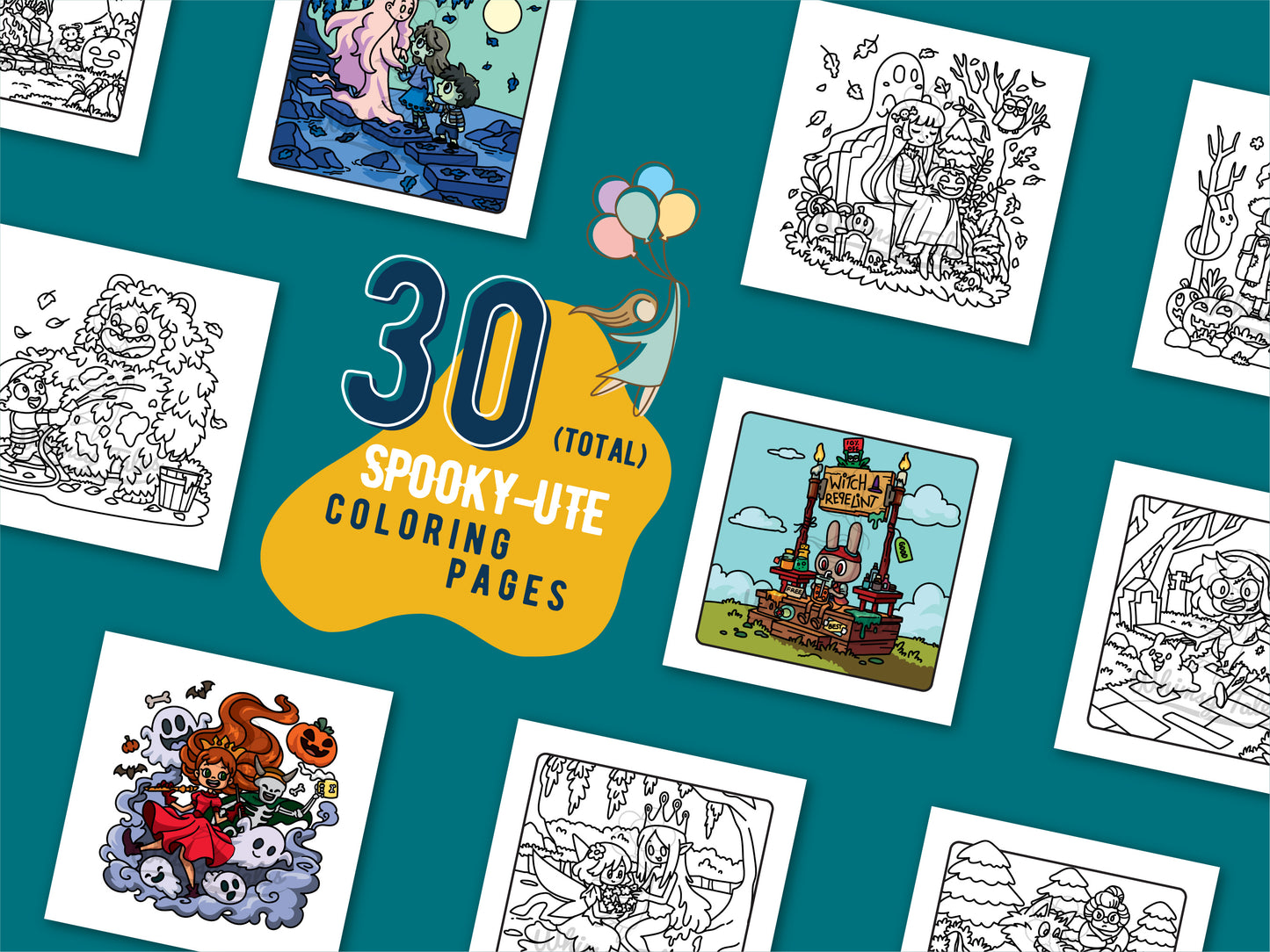 Fantaspooky Nights - A Coloring Book (of Cozy Horrors & Spooky Fantasy)