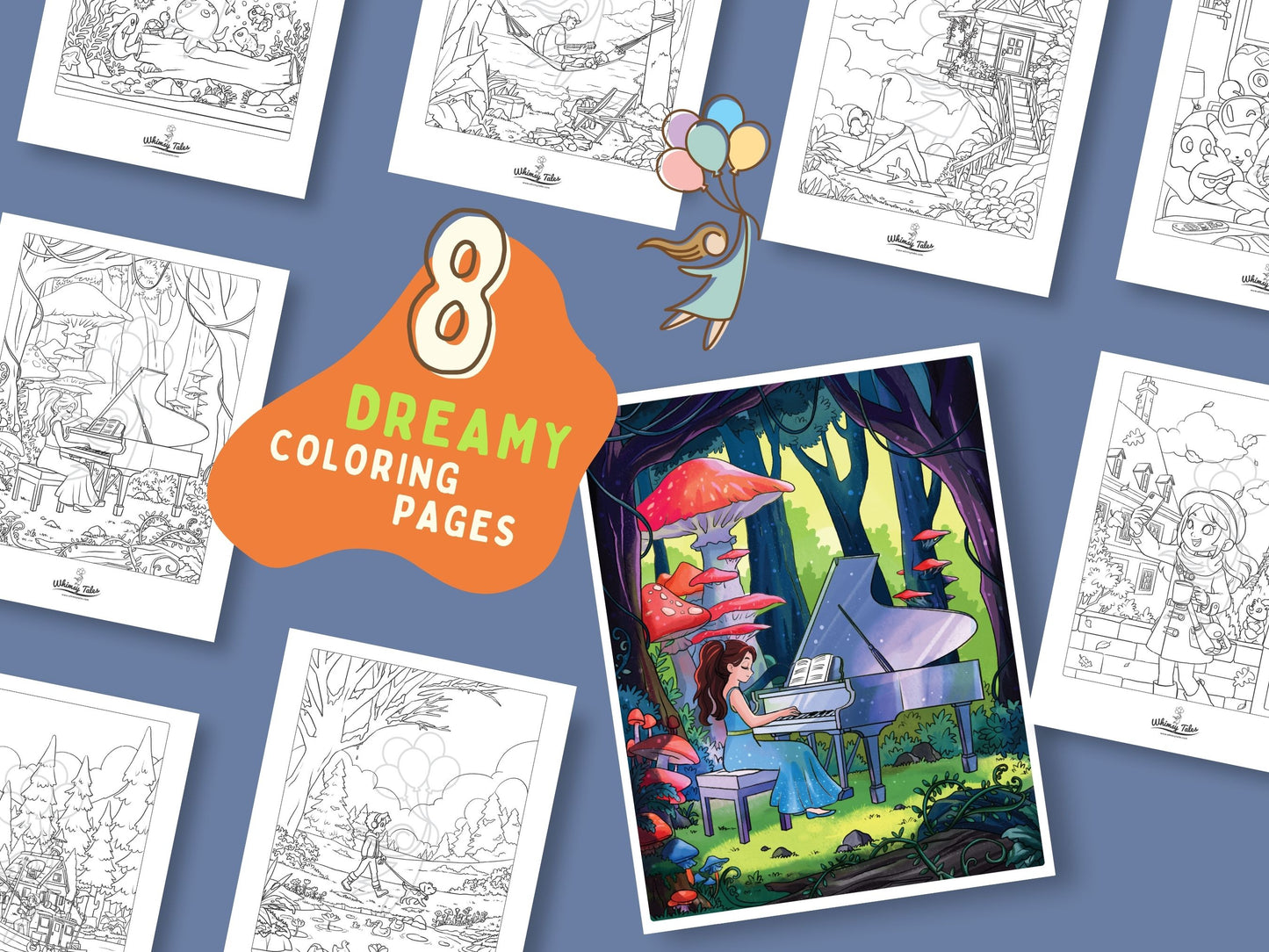 Solitary Dreams (Vol. 1) - A Coloring Book of Cozy Introvert's Worlds