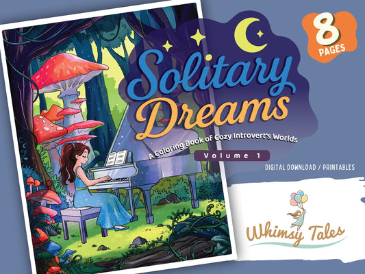 Solitary Dreams (Vol. 1) - A Coloring Book of Cozy Introvert's Worlds