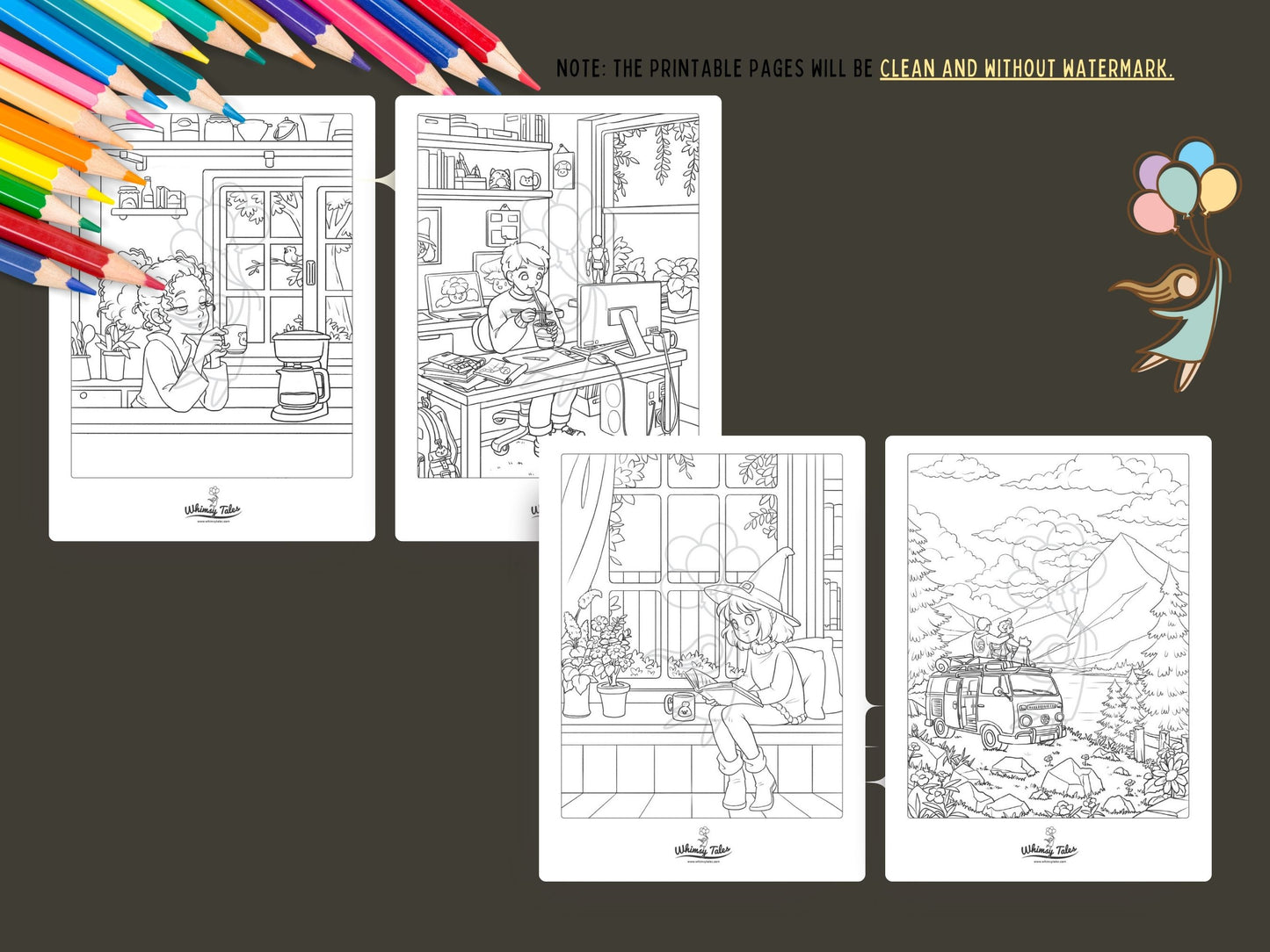 Solitary Dreams (Vol. 2) - A Coloring Book of Cozy Introvert's Worlds