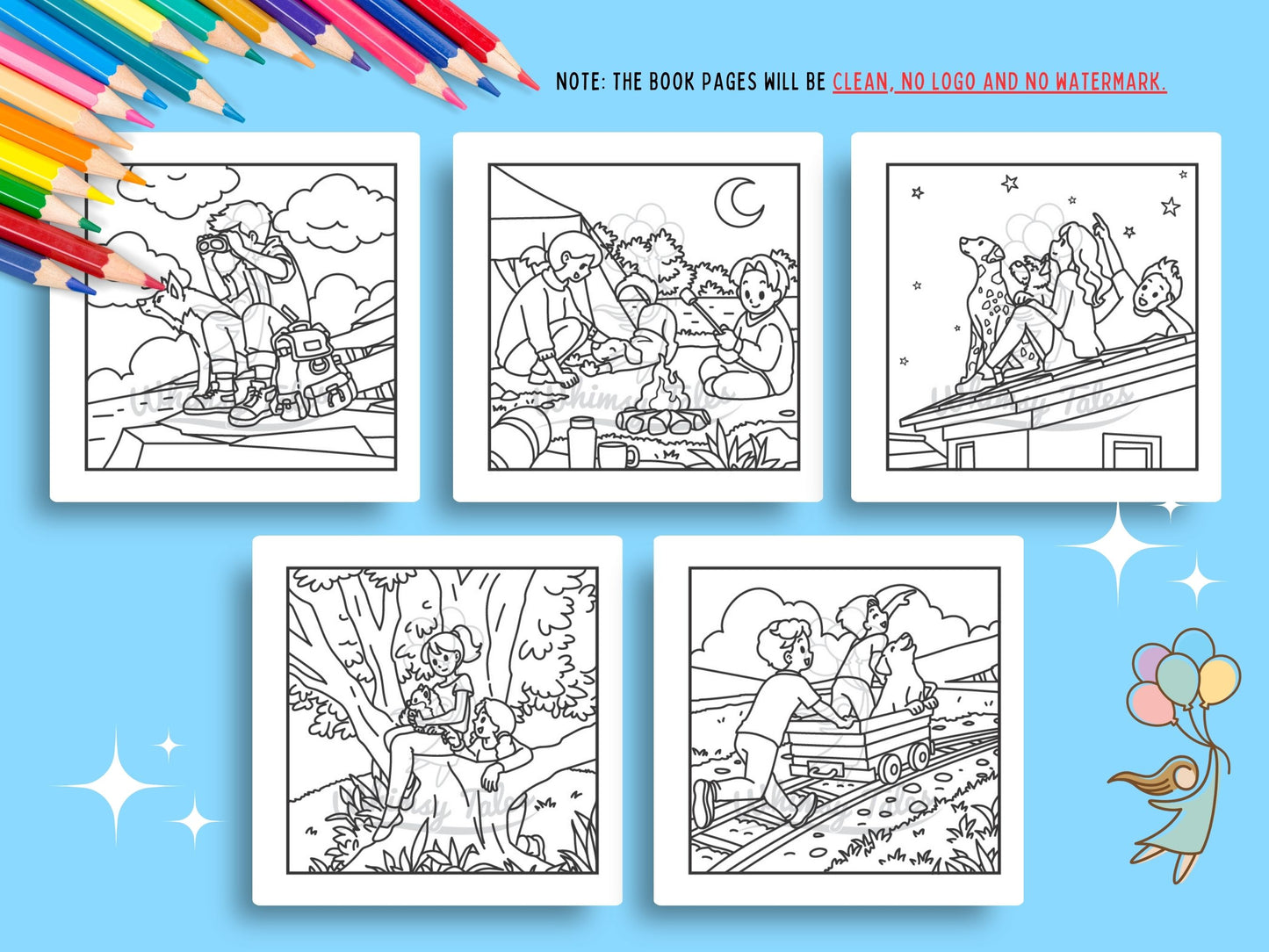 Whimsical Cozy Moments With Dogs Coloring Book Series