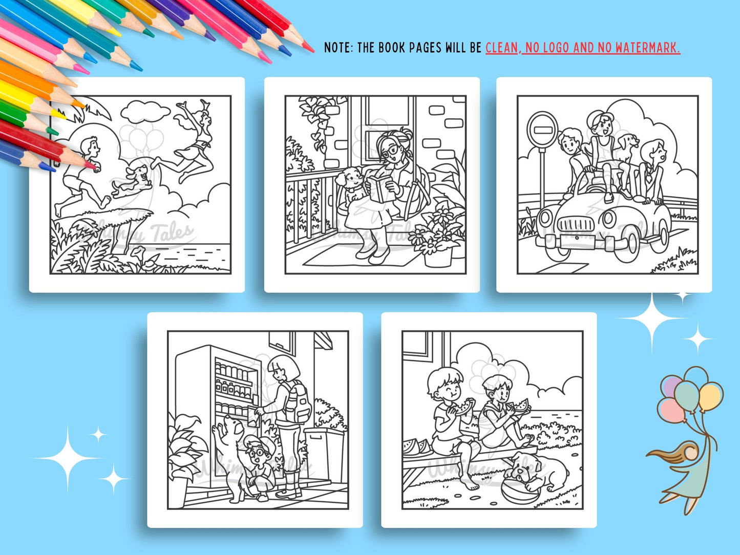 Whimsical Cozy Moments With Dogs Coloring Book Series