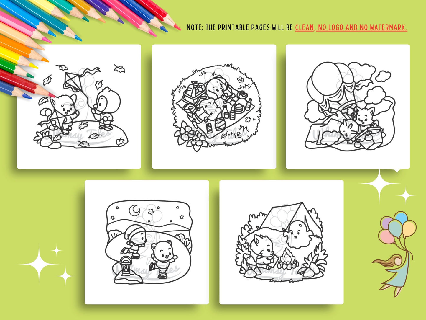 Whimsical Fable Critters Coloring Book - Bolder & Easier