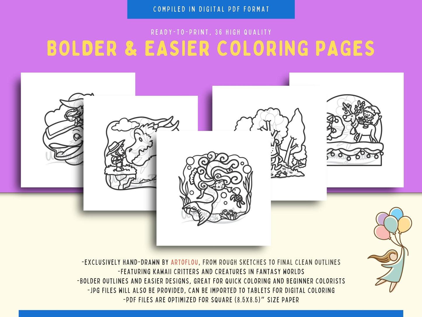 Whimsical Fantasy Doodles Coloring Book