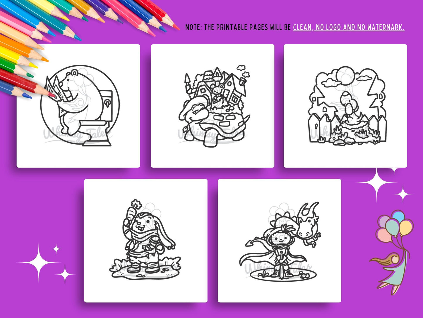 Whimsical Fantasy Doodles Coloring Book