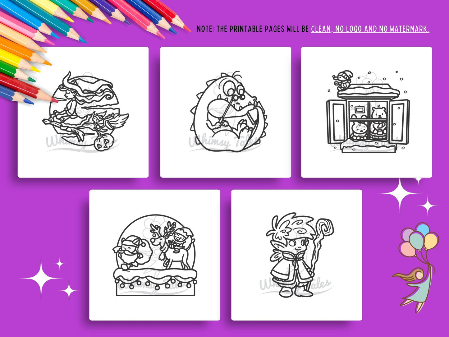Whimsical Fantasy Doodles Coloring Book