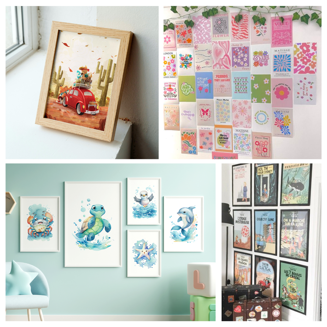 4 Easy And Cheap Whimsical Home Decor Ideas Using Printed Arts