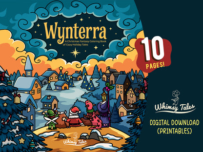 Wynterra - A Christmas Fantasy Coloring Book (Digital Bundle)