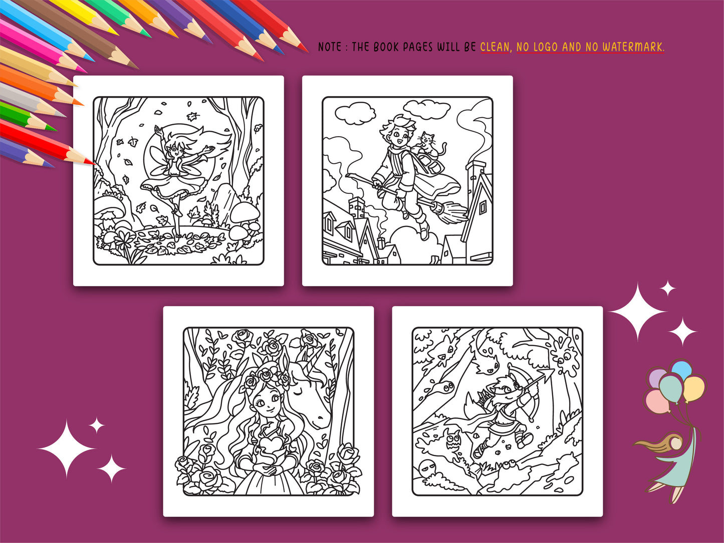 Starglow & Thistle - A Coloring Book for Dreamers & Duskwalkers - Digital Bundle
