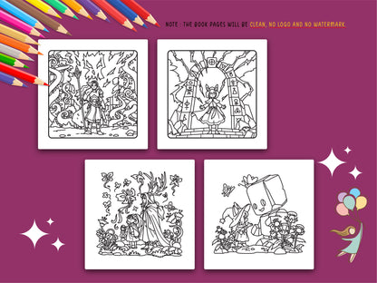 Starglow & Thistle - A Coloring Book for Dreamers & Duskwalkers - Digital Bundle