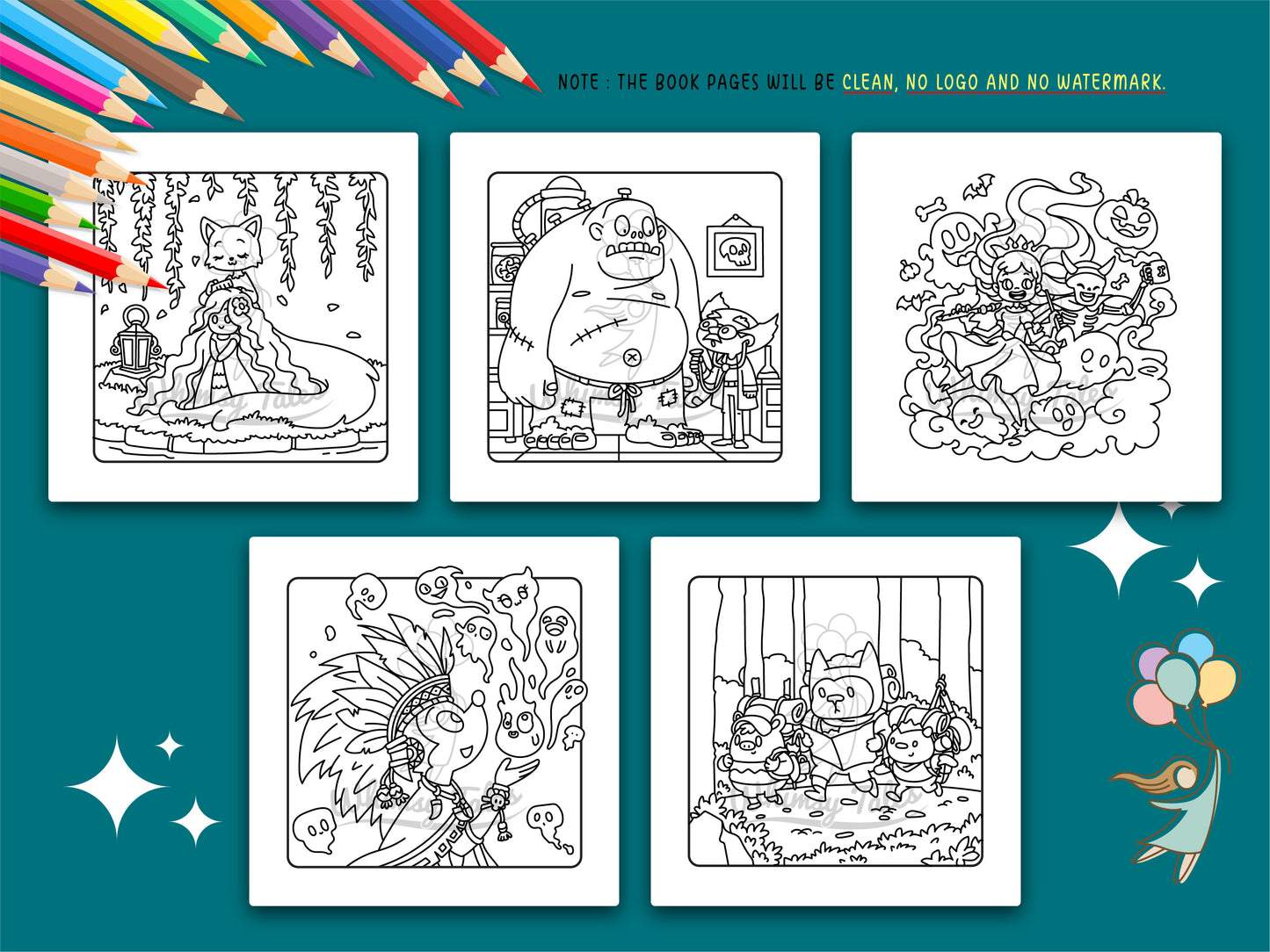 Fantaspooky Nights - A Coloring Book (of Cozy Horrors & Spooky Fantasy)