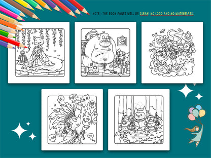 Fantaspooky Nights - A Coloring Book (of Cozy Horrors & Spooky Fantasy)