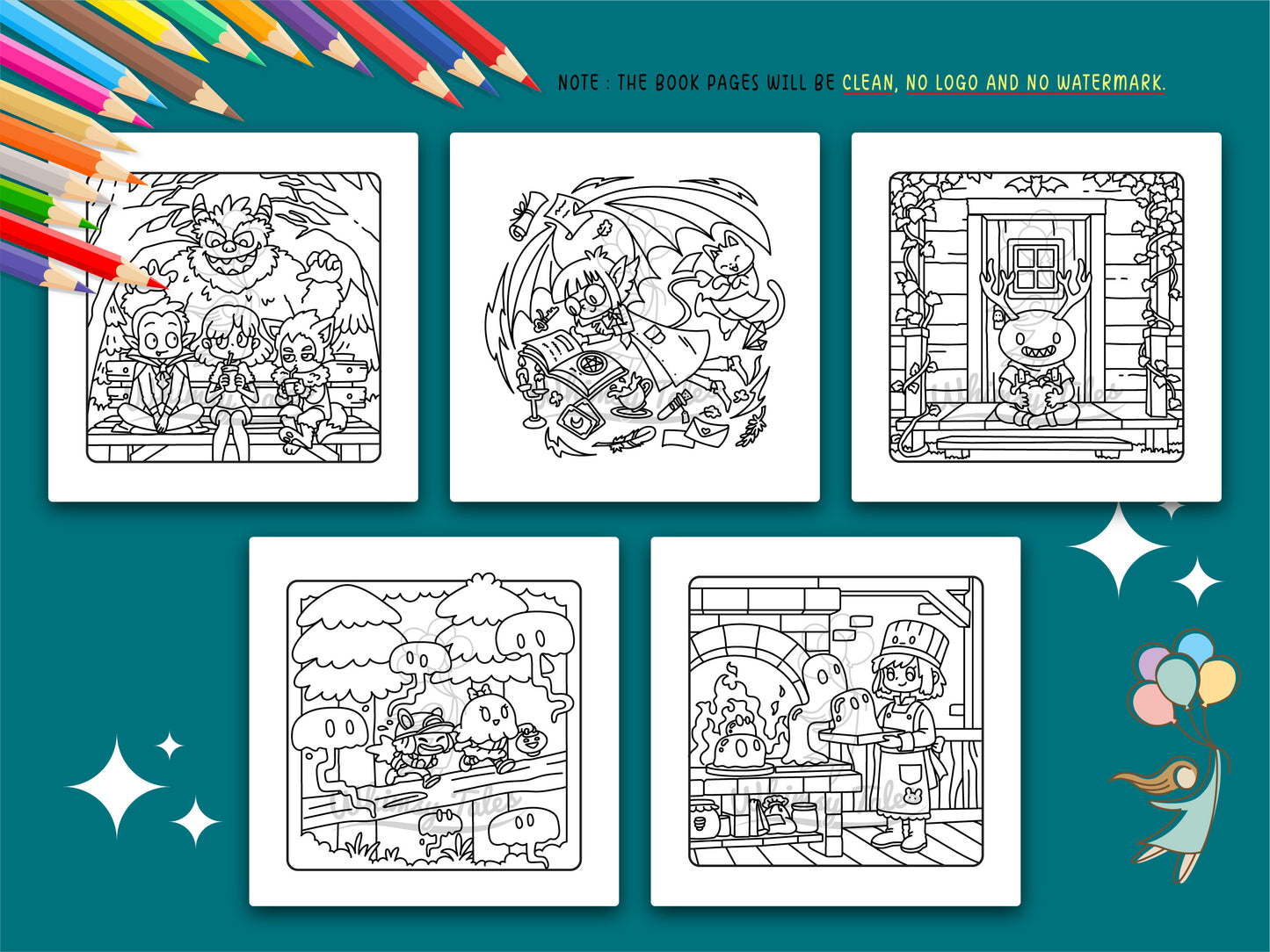 Fantaspooky Nights - A Coloring Book (of Cozy Horrors & Spooky Fantasy)