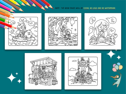 Fantaspooky Nights - A Coloring Book (of Cozy Horrors & Spooky Fantasy)