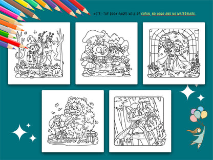 Fantaspooky Nights - A Coloring Book (of Cozy Horrors & Spooky Fantasy)