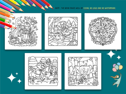 Fantaspooky Nights - A Coloring Book (of Cozy Horrors & Spooky Fantasy)