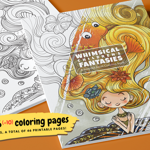 Whimsical Children's Fantasies: A Kawaii Adult Coloring Book
