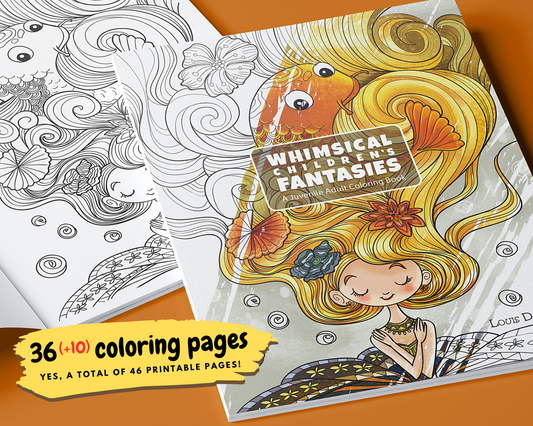 Whimsical Children's Fantasies: A Kawaii Adult Coloring Book