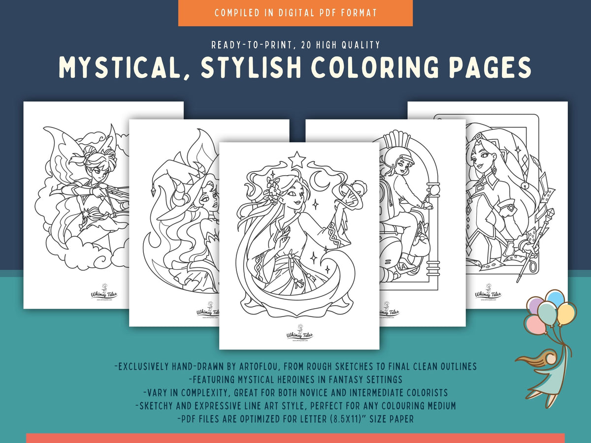 Mystical Baddies Volume 1 - A Coloring Book of Female Characters with Magic and Attitude