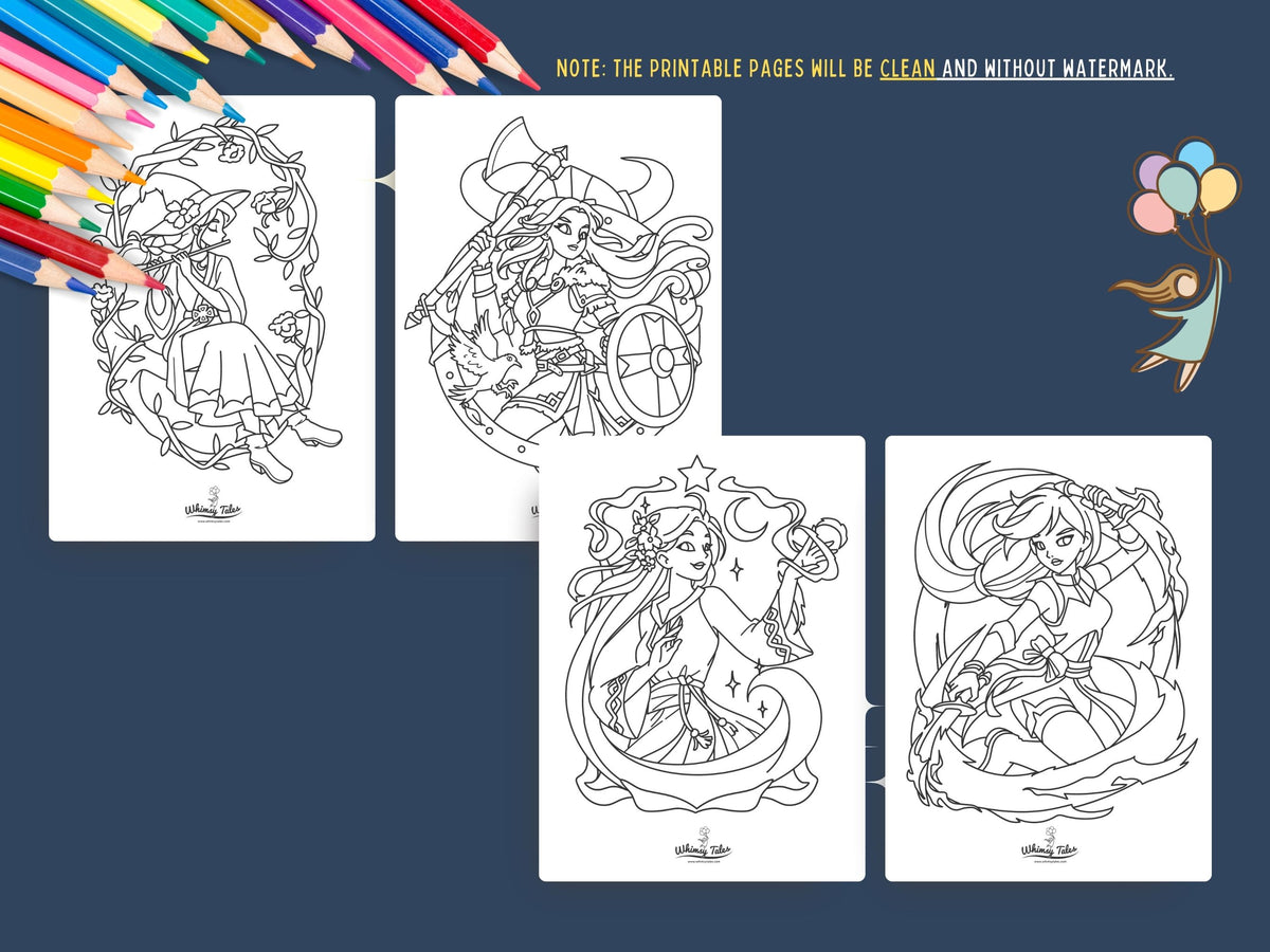 Mystical Baddies Volume 1 - A Coloring Book of Female Characters with Magic and Attitude