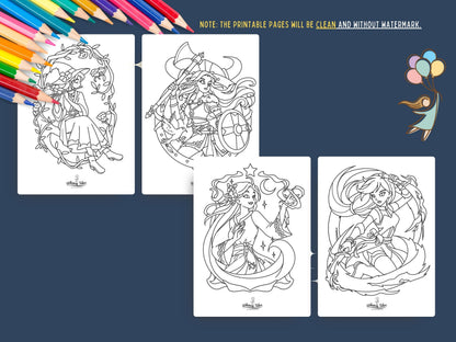 Mystical Baddies Volume 1 - A Coloring Book of Female Characters with Magic and Attitude