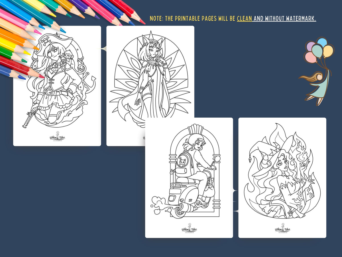 Mystical Baddies Volume 1 - A Coloring Book of Female Characters with Magic and Attitude