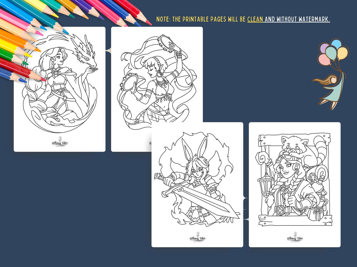 Mystical Baddies Volume 1 - A Coloring Book of Female Characters with Magic and Attitude