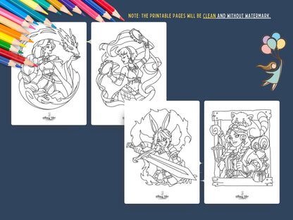 Mystical Baddies Volume 1 - A Coloring Book of Female Characters with Magic and Attitude