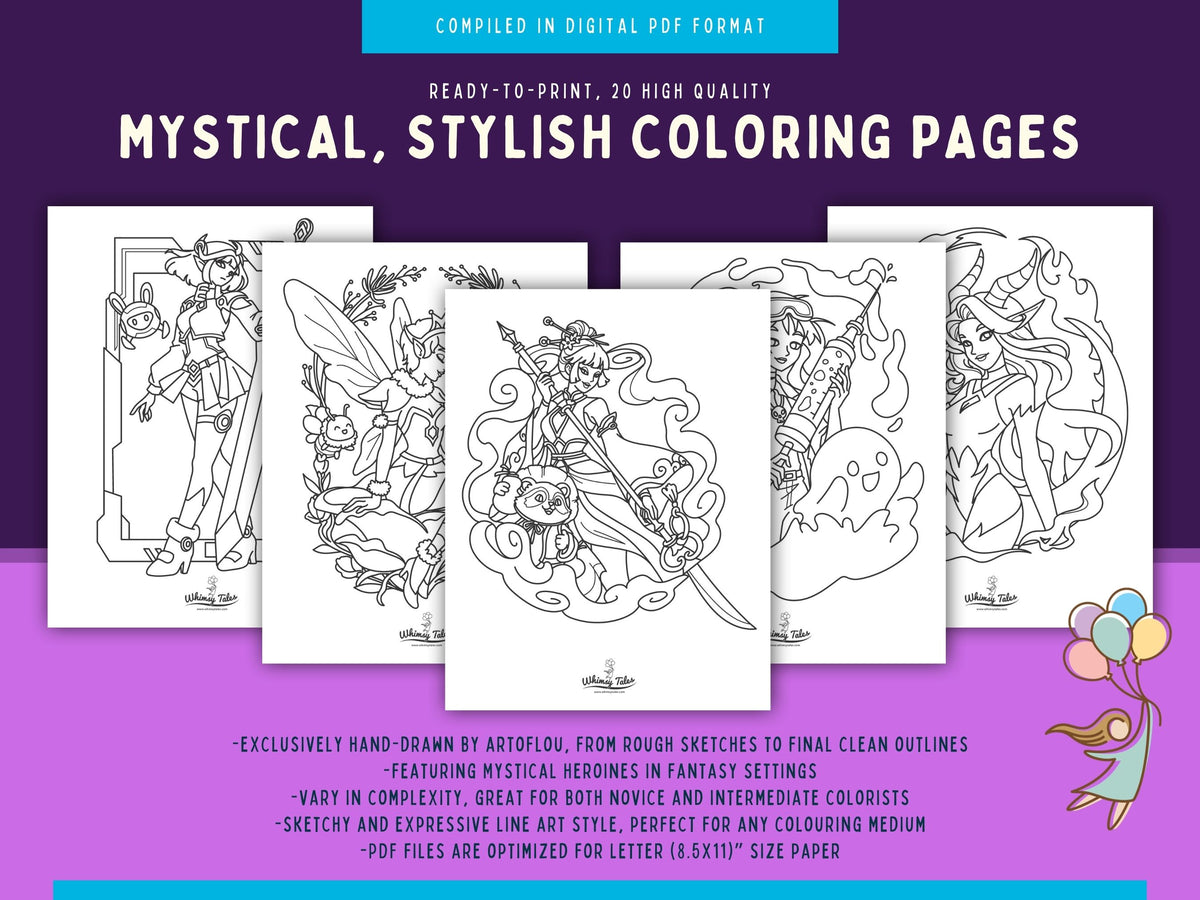 Mystical Baddies Volume 2 - A Coloring Book of Female Characters with Magic and Attitude (Copy)