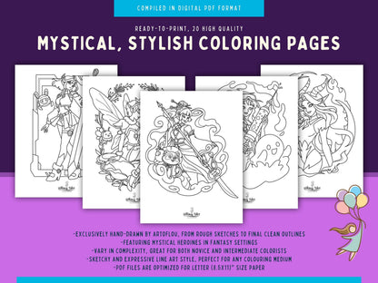 Mystical Baddies Volume 2 - A Coloring Book of Female Characters with Magic and Attitude (Copy)