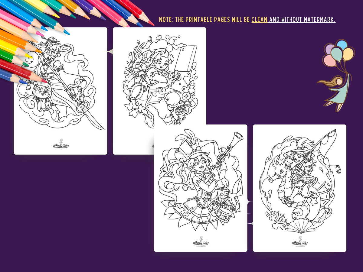 Mystical Baddies Volume 2 - A Coloring Book of Female Characters with Magic and Attitude (Copy)
