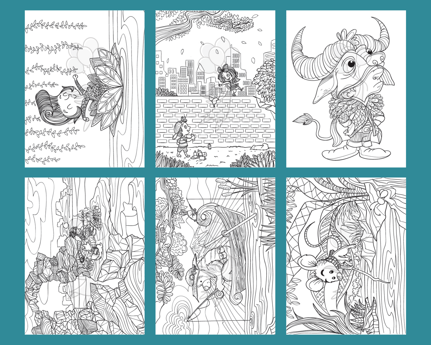 Whimsical Children's Fantasies: A Kawaii Adult Coloring Book