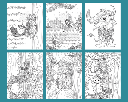 Whimsical Children's Fantasies: A Kawaii Adult Coloring Book