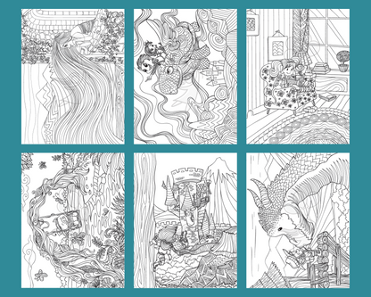 Whimsical Children's Fantasies: A Kawaii Adult Coloring Book