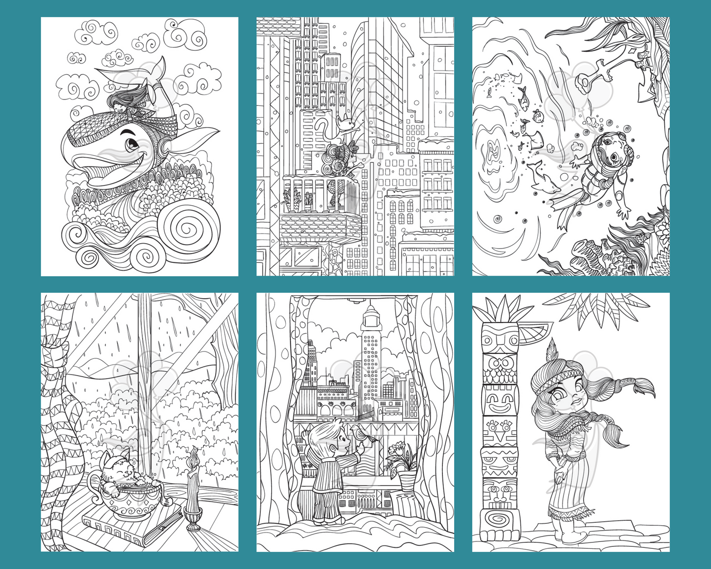 Whimsical Children's Fantasies: A Kawaii Adult Coloring Book