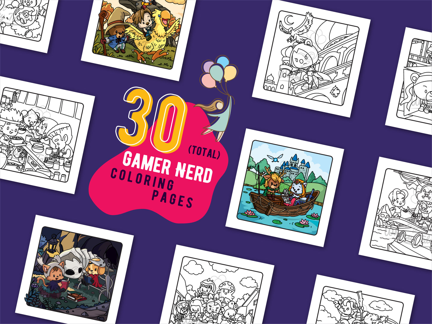 Whimsical Fable Critters in Pixel Meadow