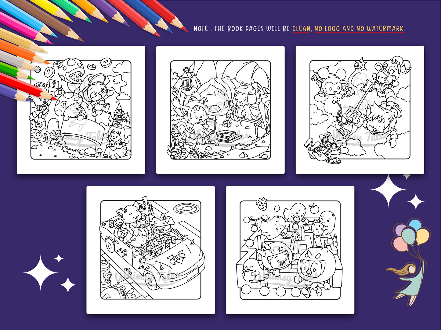 Whimsical Fable Critters in Pixel Meadow