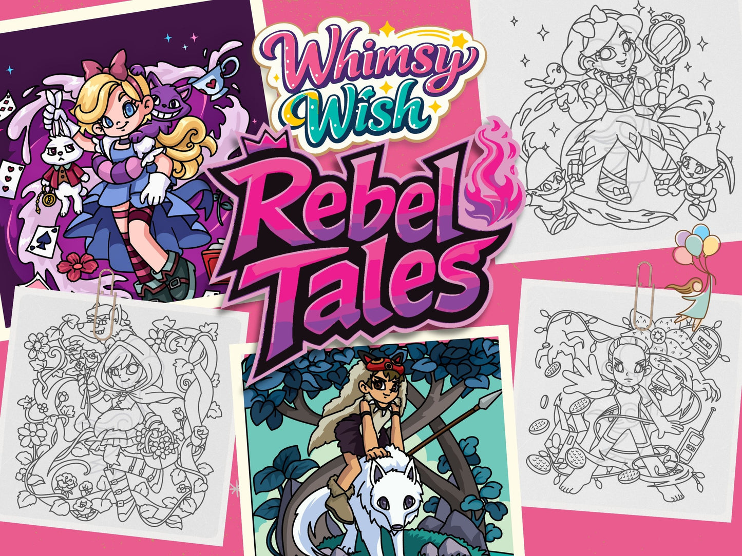 Whimsy Wish | Hand-Drawn, Custom and Personalized Coloring Page by Whimsy Tales