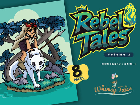 Rebel Tales (Vol. 2) - A Coloring Book of Badass Heroines, Reimagined