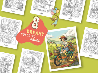 Solitary Dreams 2 (Vol. 1) - A Coloring Book of Cozy Introvert's Worlds