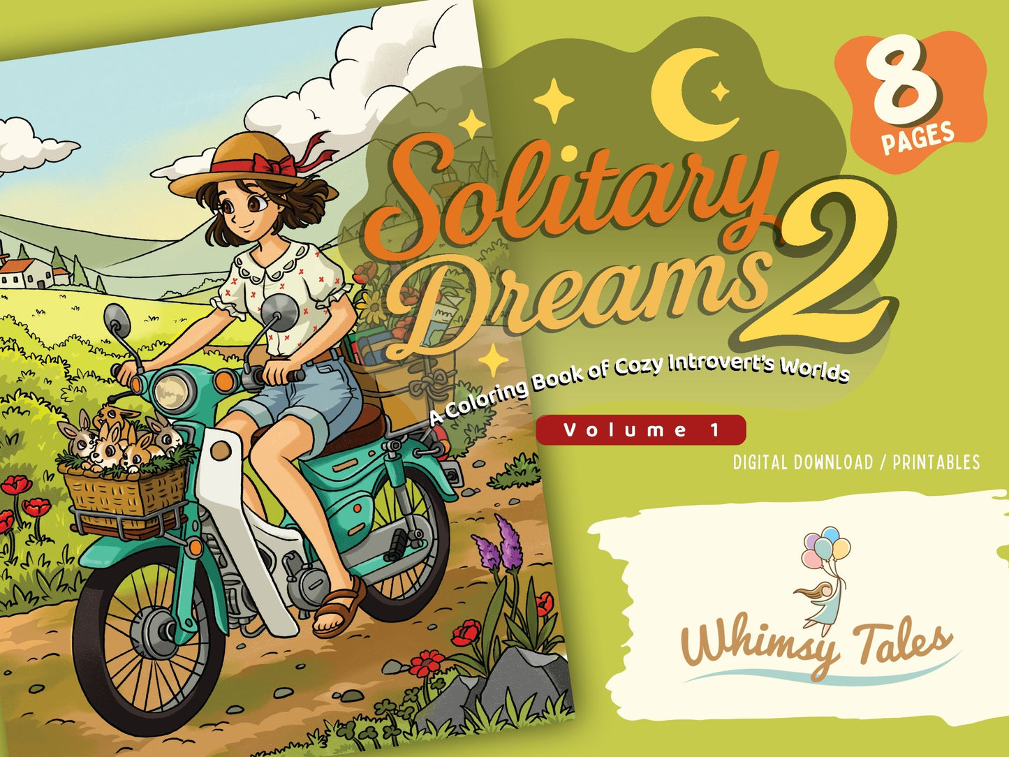 Solitary Dreams 2 (Vol. 1) - A Coloring Book of Cozy Introvert's Worlds