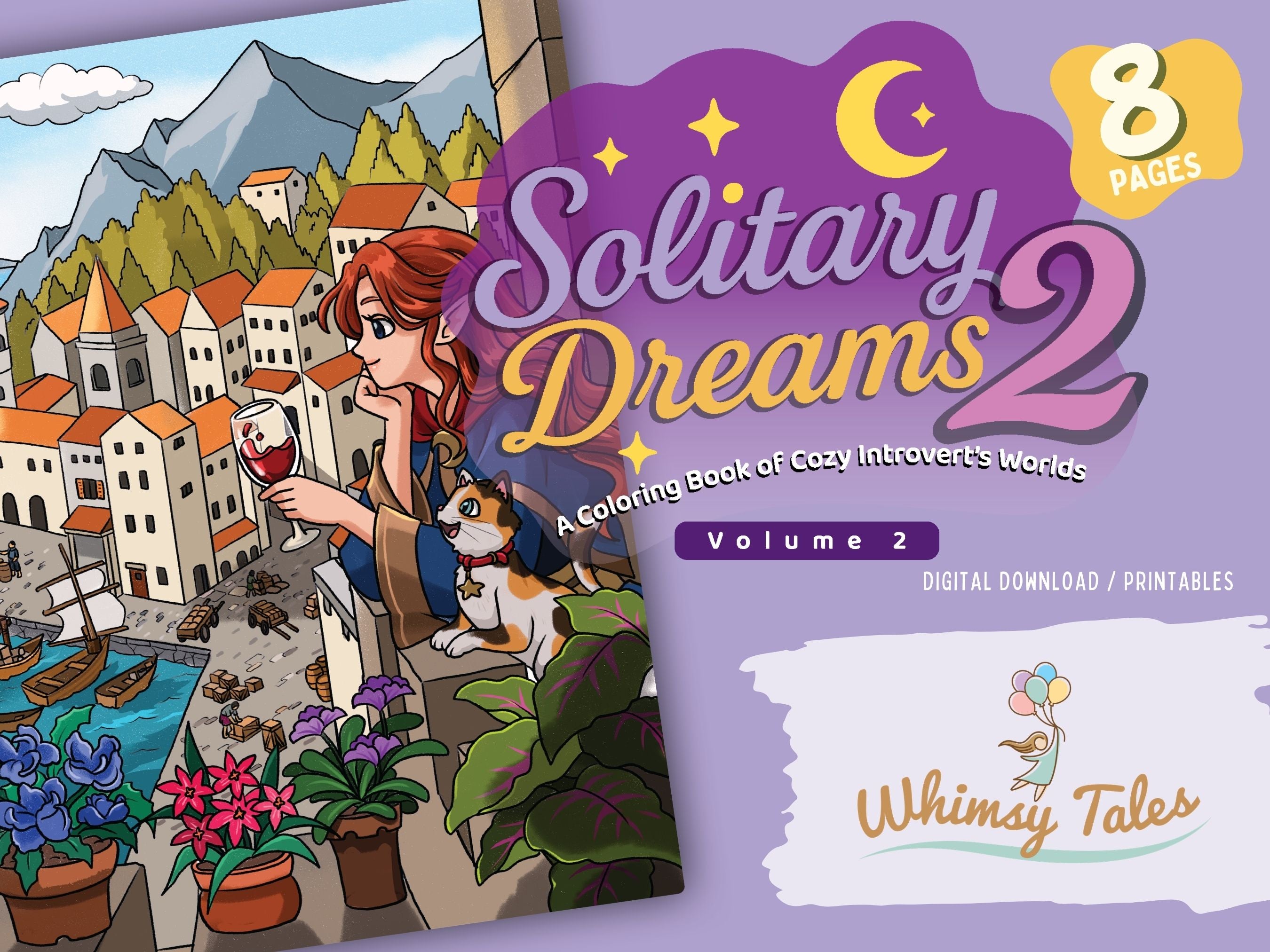 Solitary Dreams 2 (Vol. 2) - A Coloring Book of Cozy Introvert's World ...