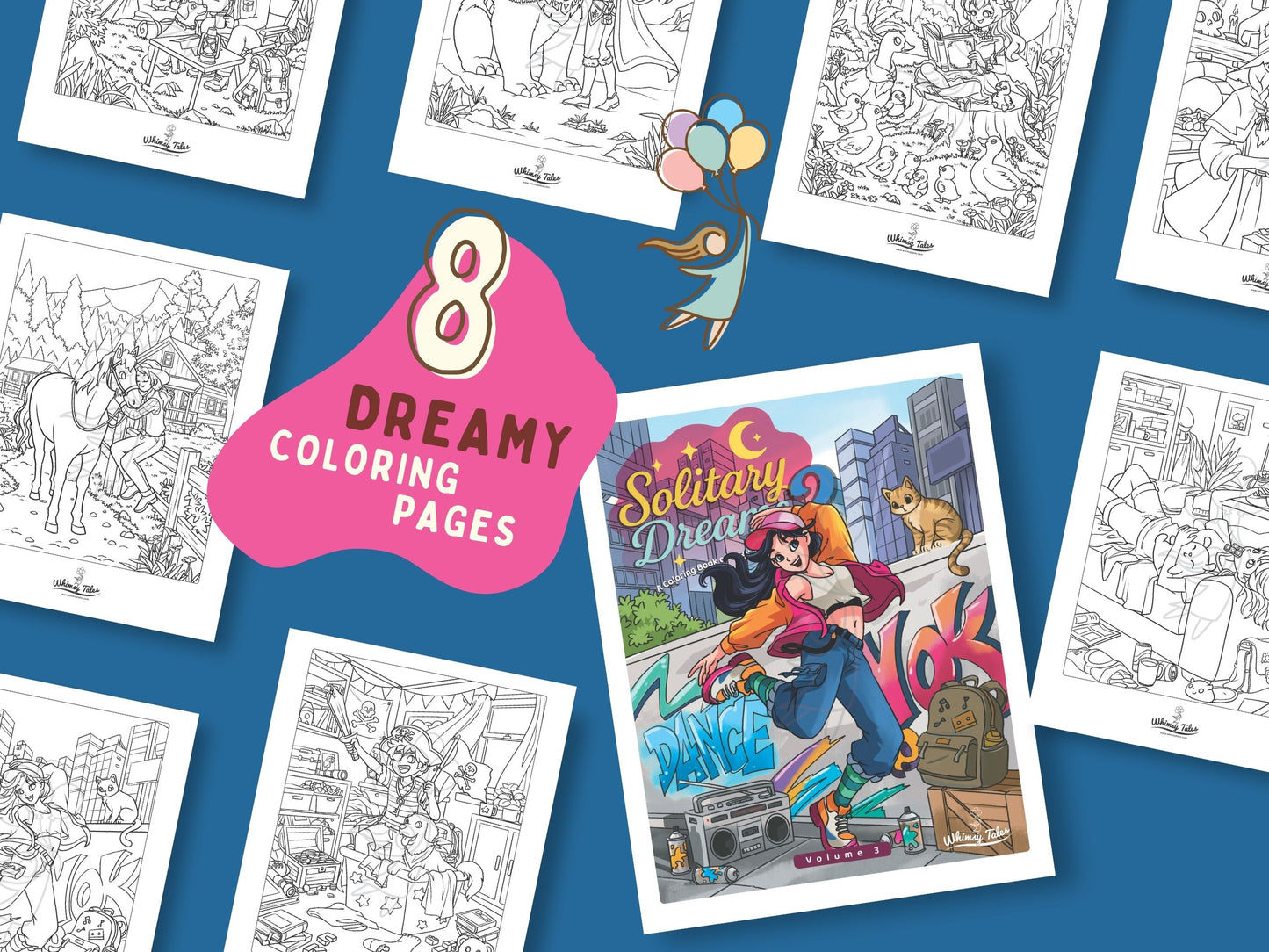 Solitary Dreams 2 (Vol. 3) - A Coloring Book of Cozy Introvert's Worlds