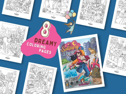 Solitary Dreams 2 (Vol. 3) - A Coloring Book of Cozy Introvert's Worlds