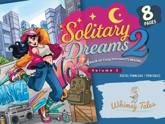 Solitary Dreams 2 (Vol. 3) - A Coloring Book of Cozy Introvert's Worlds