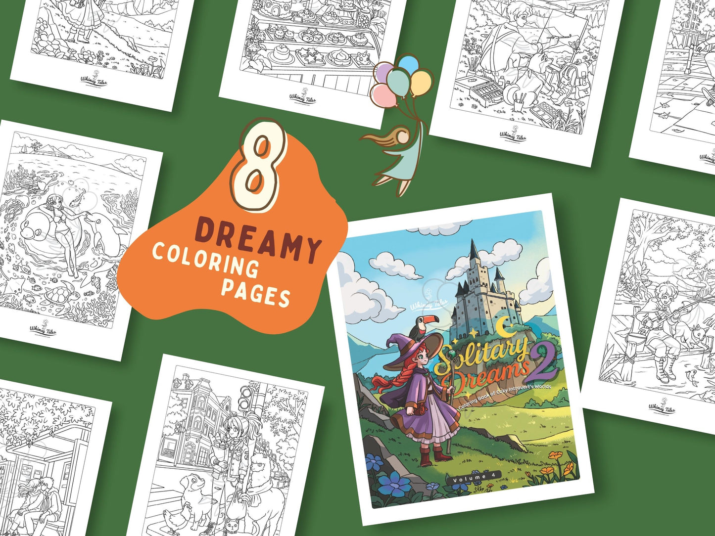 Solitary Dreams 2 (Vol. 4) - A Coloring Book of Cozy Introvert's Worlds