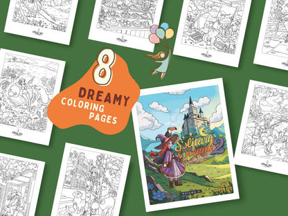 Solitary Dreams 2 (Vol. 4) - A Coloring Book of Cozy Introvert's Worlds