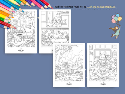 Solitary Dreams (Vol. 1) - A Coloring Book of Cozy Introvert's Worlds