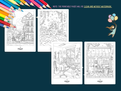 Solitary Dreams (Vol. 3) - A Coloring Book of Cozy Introvert's Worlds