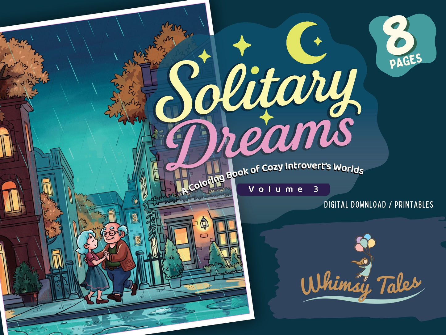 Solitary Dreams (Vol. 3) - A Coloring Book of Cozy Introvert's Worlds